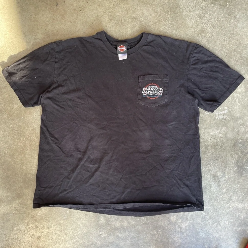RARE VINTAGE 2000s HARLEY DAVIDSON GRAPHIC BIKER SKATER STREETWEAR - Picture 1 of 8